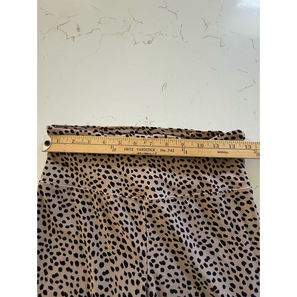 Forever 21 Cheetah Crop Top Leggings Set Tan Black Womens Athleisure Casual - Picture 7 of 11